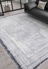 Elvara Black and White Washable Rug