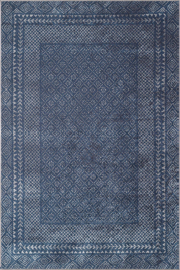 Calyra Navy Modern Rug