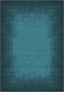 Teal area rug for living room.